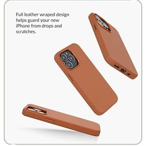 Lonli Brown Leather iPhone 13 Pro Max Case